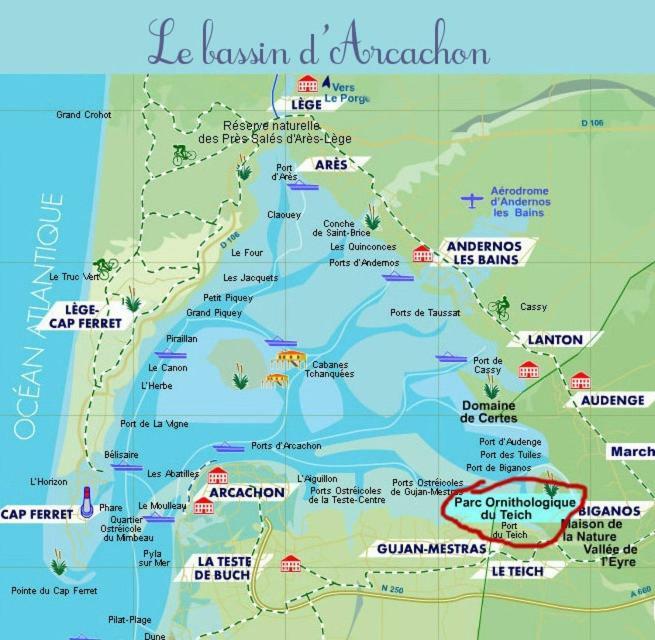 Lou Cachotte Lägenhet Le Teich Exteriör bild